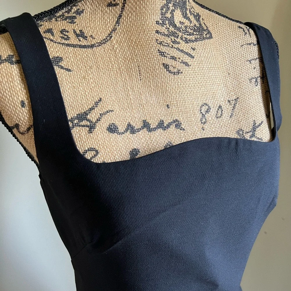 🖤SOLD🖤 Valentino Garavani Crepe Couture Fit & Flare Dress NERO, Size 6 US - Picture 10 of 16